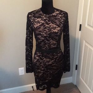 Black Lace Midi Dress